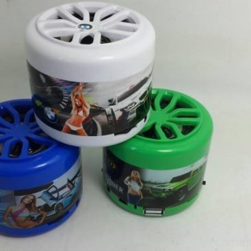 Mini Tyre Shape Speaker with logo printing and TF Card USB support 2