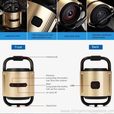 Waterproof hook climber bluetooth speaker 2