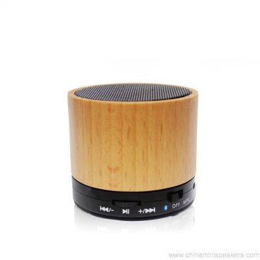 FM радиосы бар сымсыз портативті шағын ағаштан жасалған Bluetooth динамигі 6